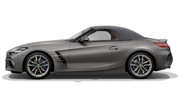 BMW Z4 M40i Roadster G29 sa zatvorenim mekanim krovom M Aerodynamics paket BMW Z4 M40i Roadster G29 2019 BMW Individual Frozen Grey metalik u pogledu s boka
