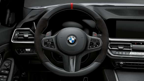 M Performance upravljač BMW serije 3 Limuzina G20 M Performance dijelovi M Performance upravljač BMW serije 3 Limuzina G20 M Performance dijelovi krupni plan