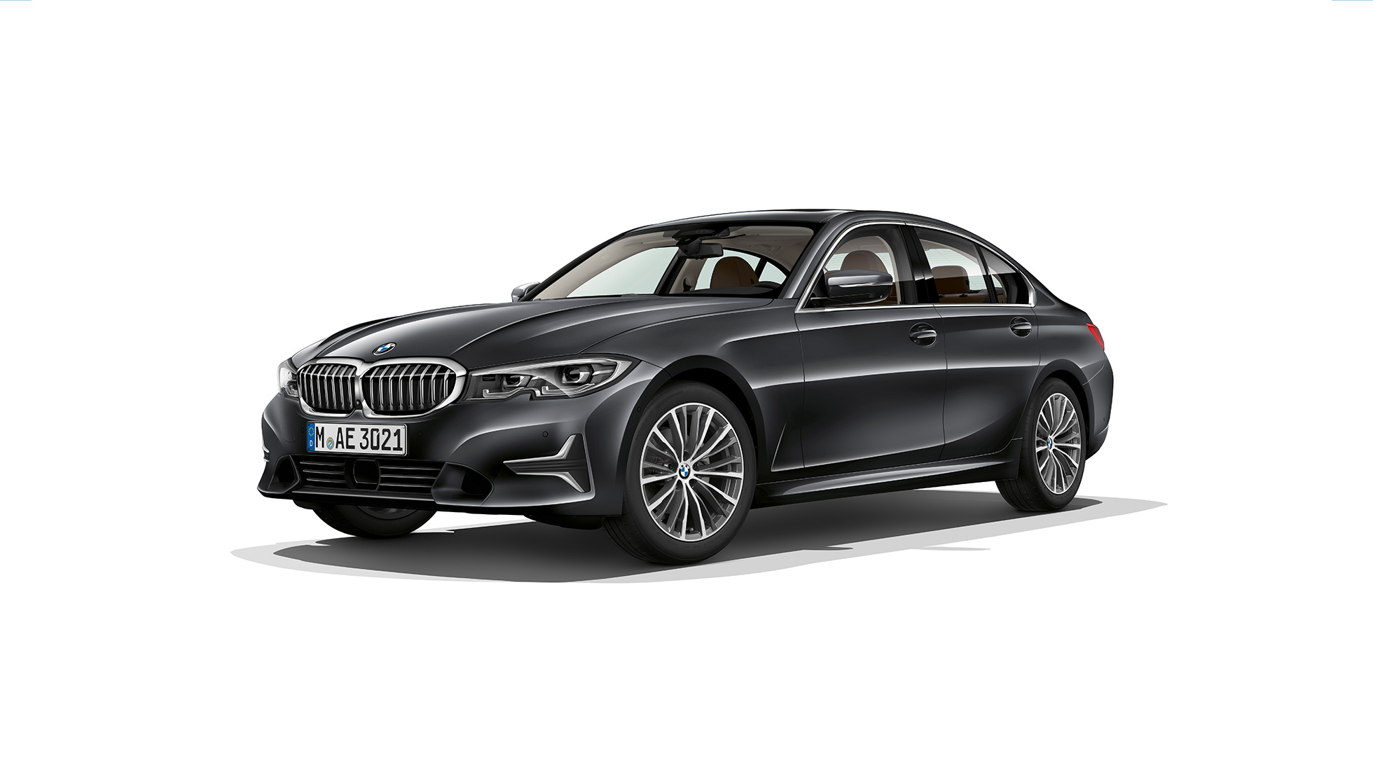 BMW serije 3 Limuzina, Model Luxury Line. Bočni stacionarni prikaz BMW-a serije 3 limuzina kao Model Luxury Line.