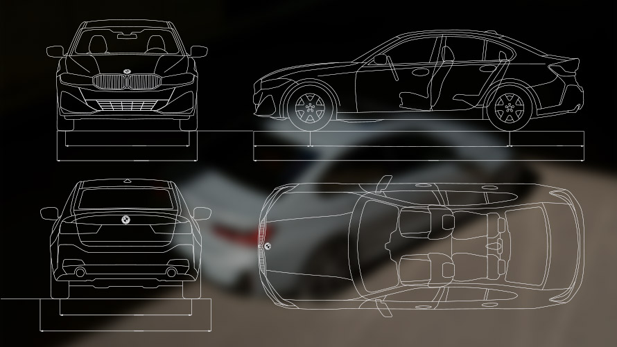 BMW serije 3 Limuzina LCI G20 tehnički podaci skica BMW serije 3 Limuzina LCI G20 tehnički podaci skica