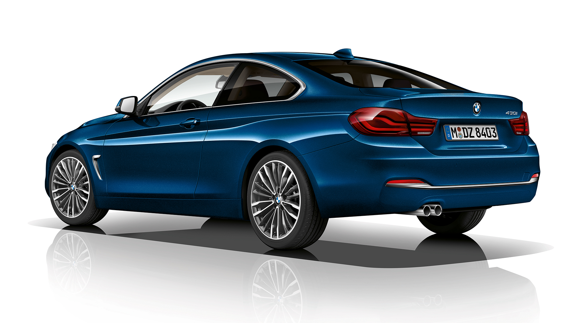BMW serije 4 Coupé, tročetvrtinski prikaz stražnjeg kraja modela Luxury Line BMW serije 4 Coupé, tročetvrtinski prikaz stražnjeg kraja modela Luxury Line
