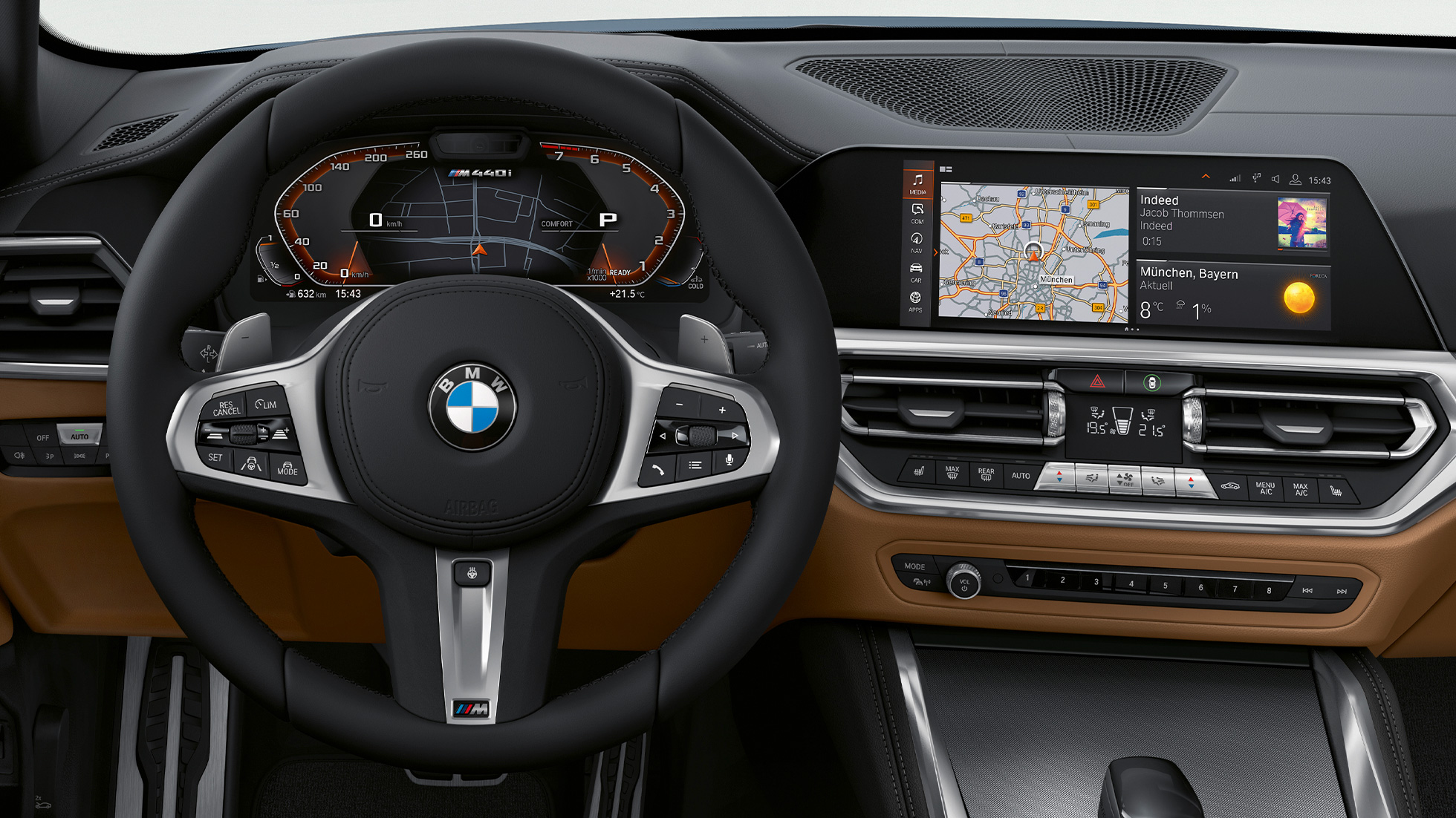 Upravljač i glasovni asistent BMW serije 4 Coupé G22 BMW serije 4 Coupé G22 2020 unutrašnjost upravljač i glasovni asistent