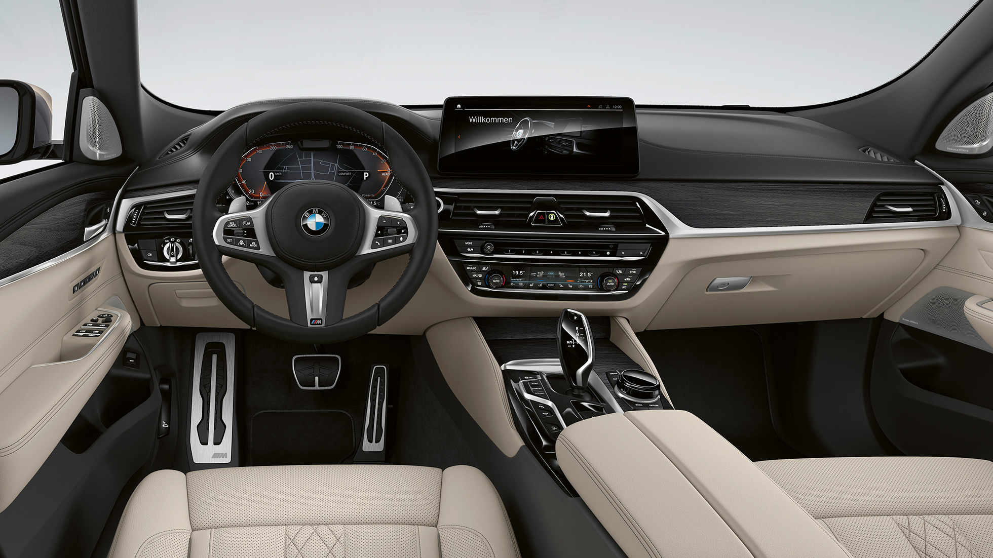Kokpit BMW serije 6 Gran Turismo M Sport paket G32 2020 BMW serije 6 Gran Turismo G32 640i xDrive 2020 M Sport paket koža ‘Nappa’ unutrašnjost Ivory White