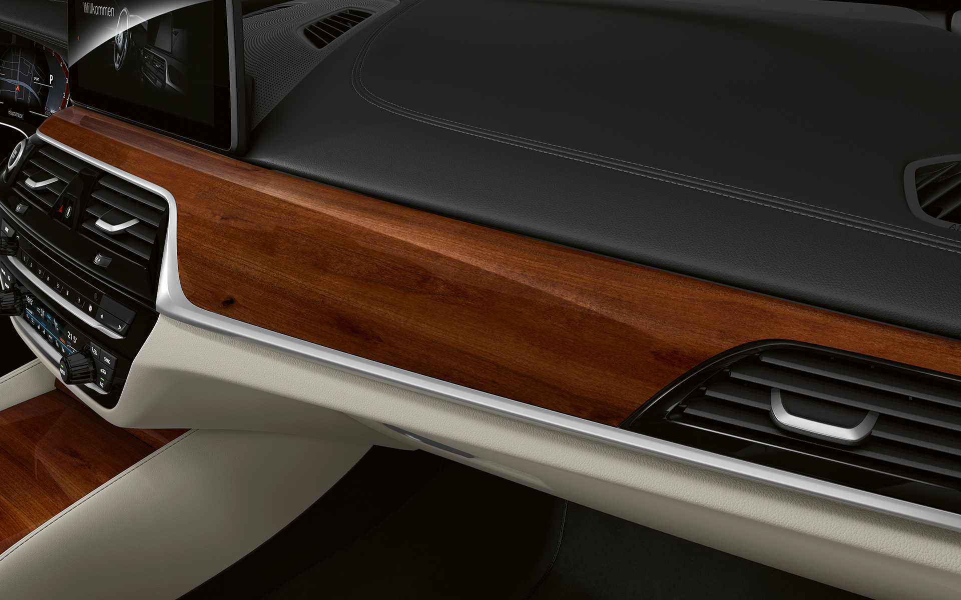 BMW Individual letvice unutrašnjosti od finog drveta šljive u smeđoj boji visokog sjaja sa detaljima u Pearl Chromeu BMW serije 6 Gran Turismo G32 2020 BMW Individual letvice unutrašnjosti od finog drveta šljive u smeđoj boji visokog sjaja sa detaljima u Pearl Chromeu BMW serije 6 Gran Turismo G32 2020 unutrašnjost kokpit