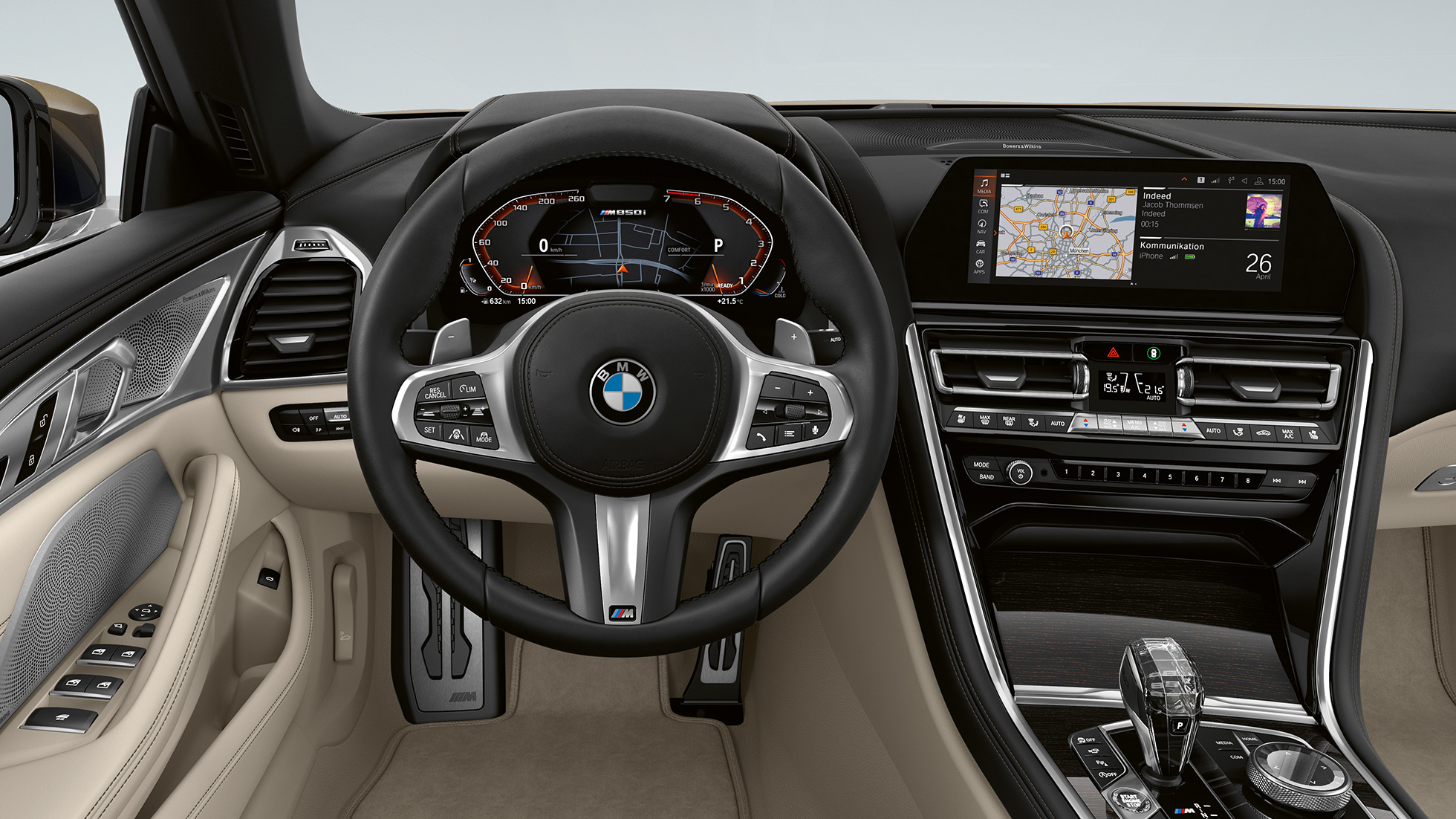 BMW M850i xDrive, Dravit Grey metalik, kokpit s M kožnim upravljačem. BMW M850i xDrive, Dravit Grey metalik, kokpit s M kožnim upravljačem.