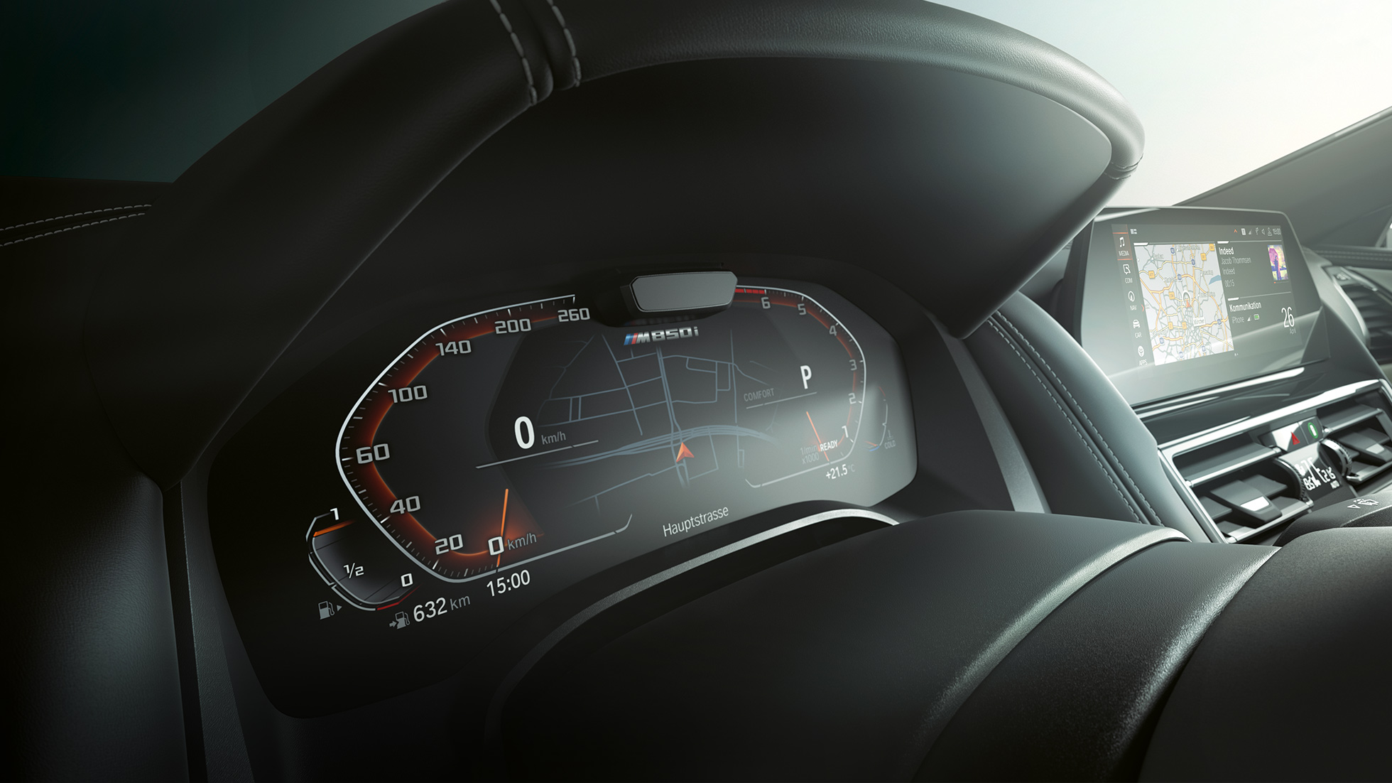 BMW M850i xDrive, digitalna instrument ploča, Driving Assistant Plus. BMW M850i xDrive, digitalna instrument ploča, Driving Assistant Plus.