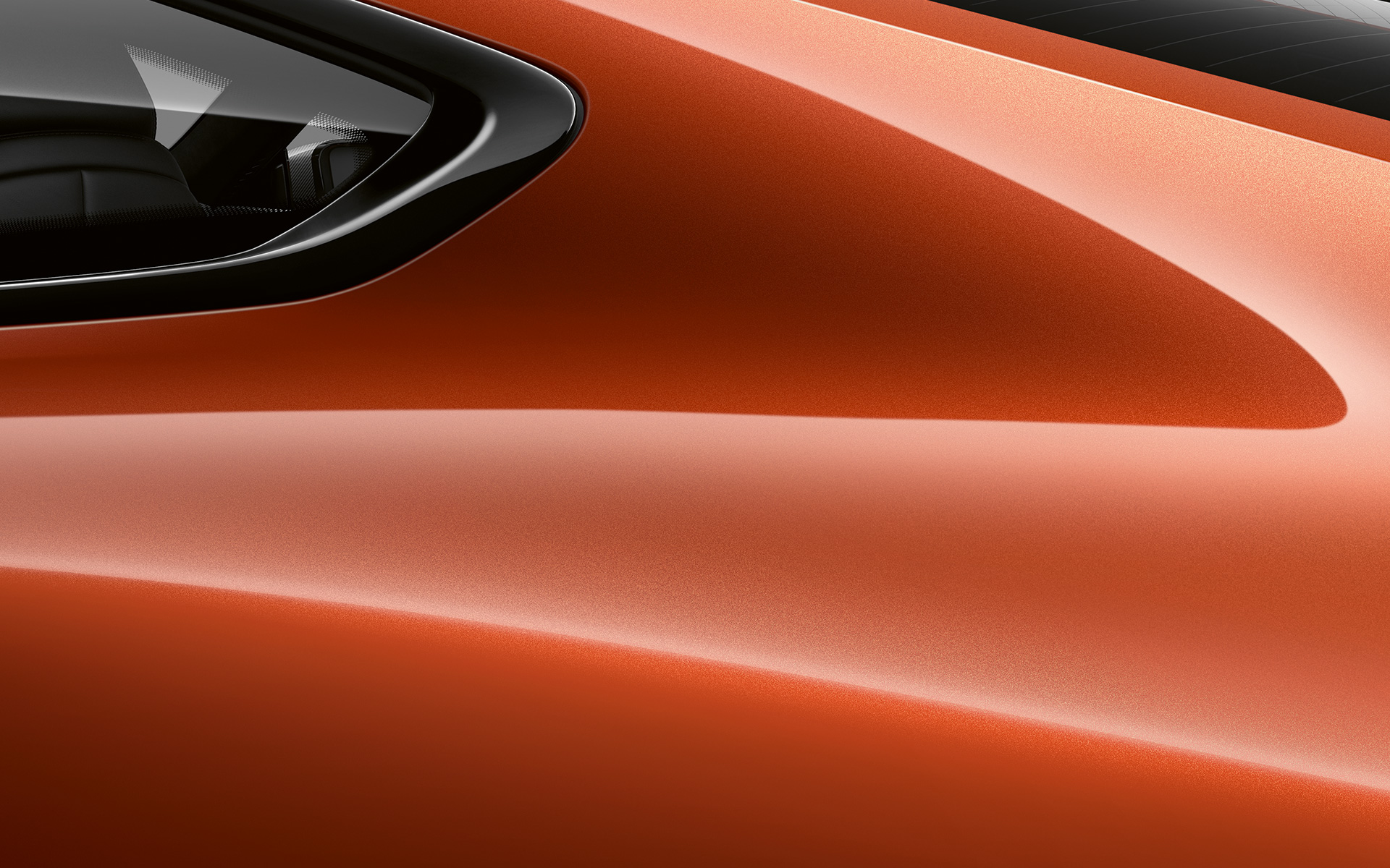 BMW serije 8 Coupé, detaljan prikaz C stupa Detaljan prikaz C stupa BMW-a serije 8 Coupé u Sunset Orange metalik boji.