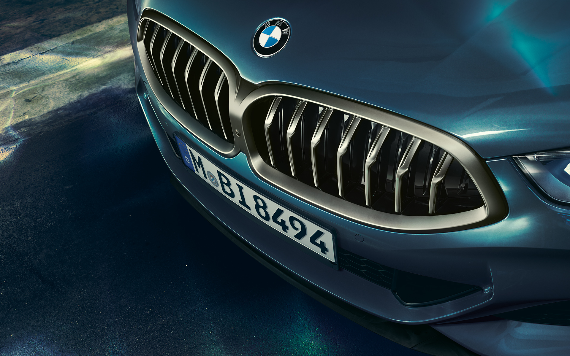 BMW serije 8 Coupé, prednji kraj Detaljan prikaz prednjeg kraja BMW-a serije 8 Coupé.