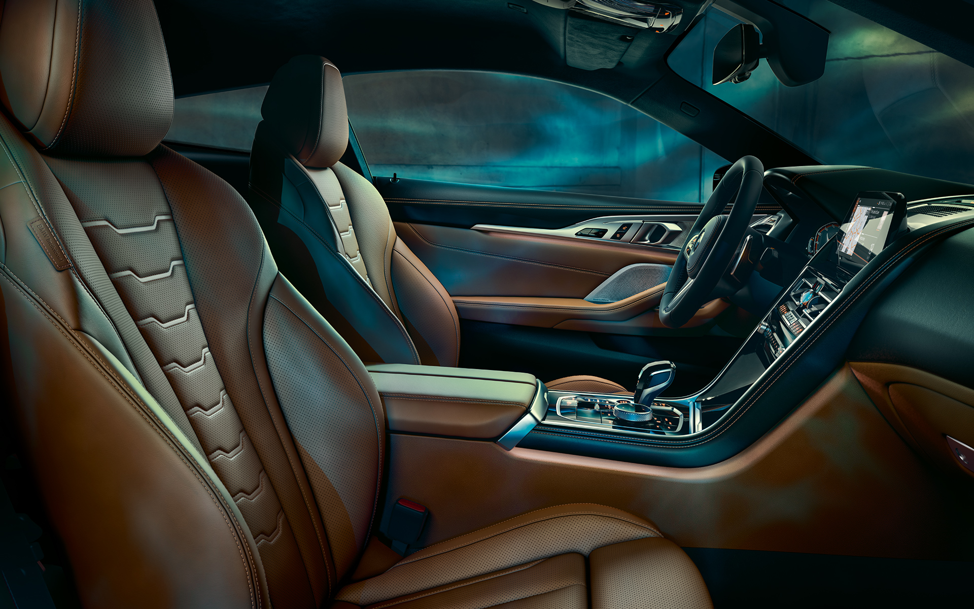 BMW serije 8 Coupé, unutrašnjost Unutrašnjost BMW-a serije 8 Coupé, usmjerena na kokpit.