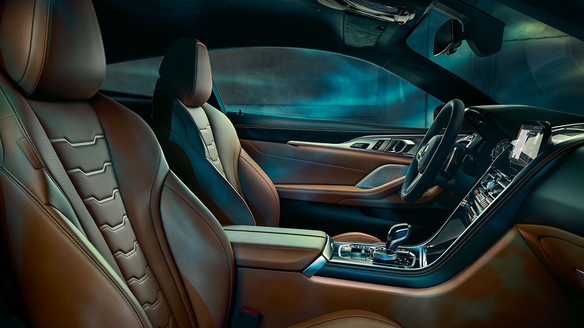 Unutrašnjost BMW-a serije 8. Unutrašnjost BMW-a serije 8 Coupé s BMW Individual opremom.