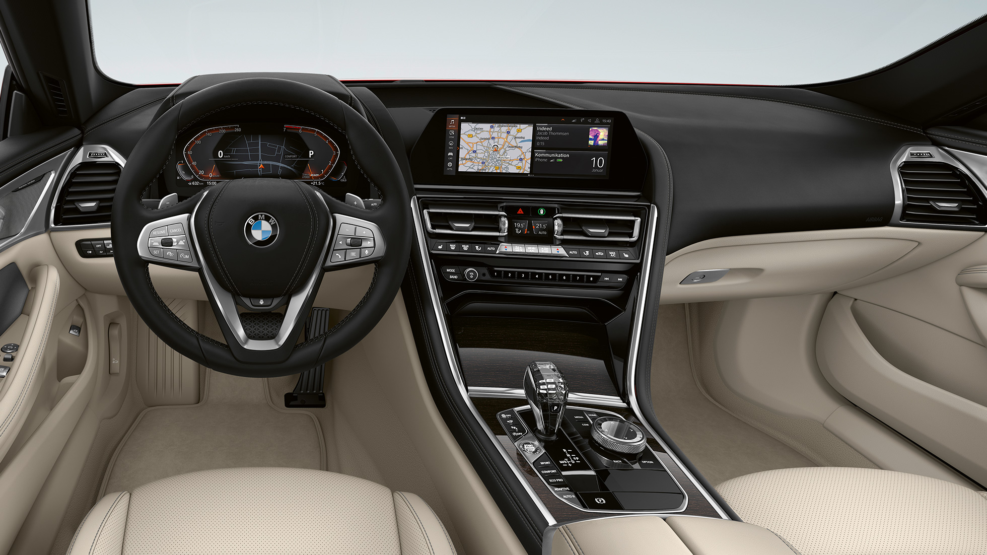 Kokpit osnovnog modela BMW serije 8 Gran Coupé, kokpit osnovnog modela