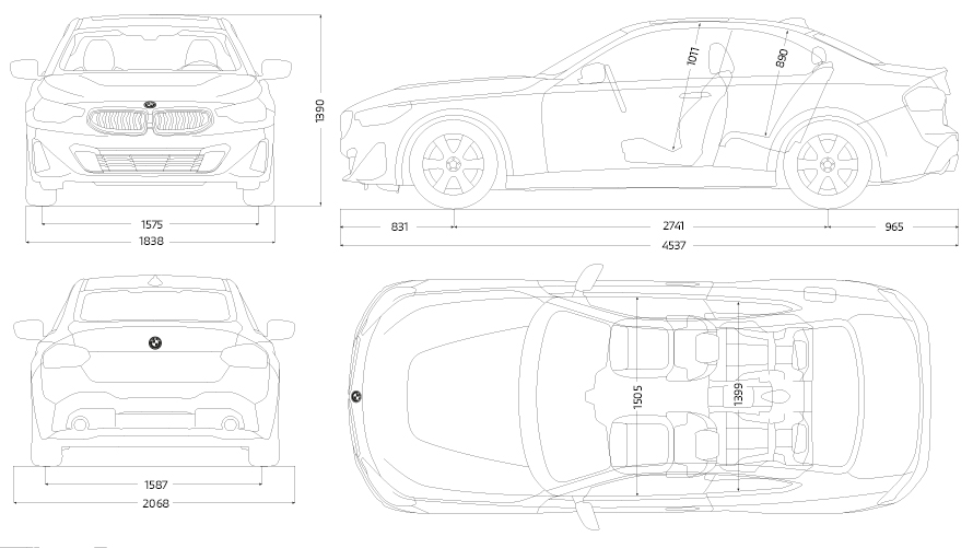BMW M240i xDrive Coupé G42 2021 BMW M240i xDrive Coupé G42 2021 Black Sapphire metalik