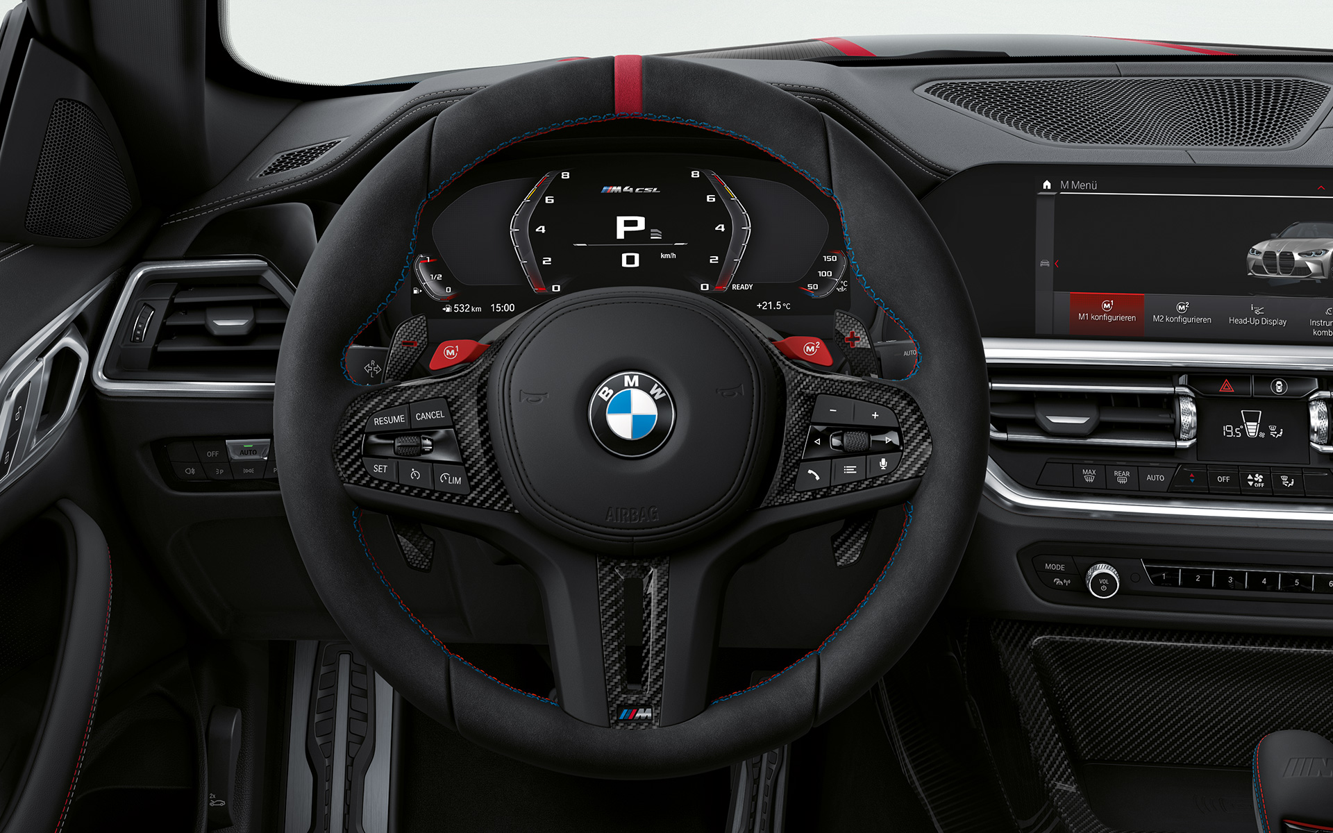 M Alcantara upravljač BMW M4 CSL G82 BMW M4 CSL G82 unutrašnjost M Alcantara upravljač