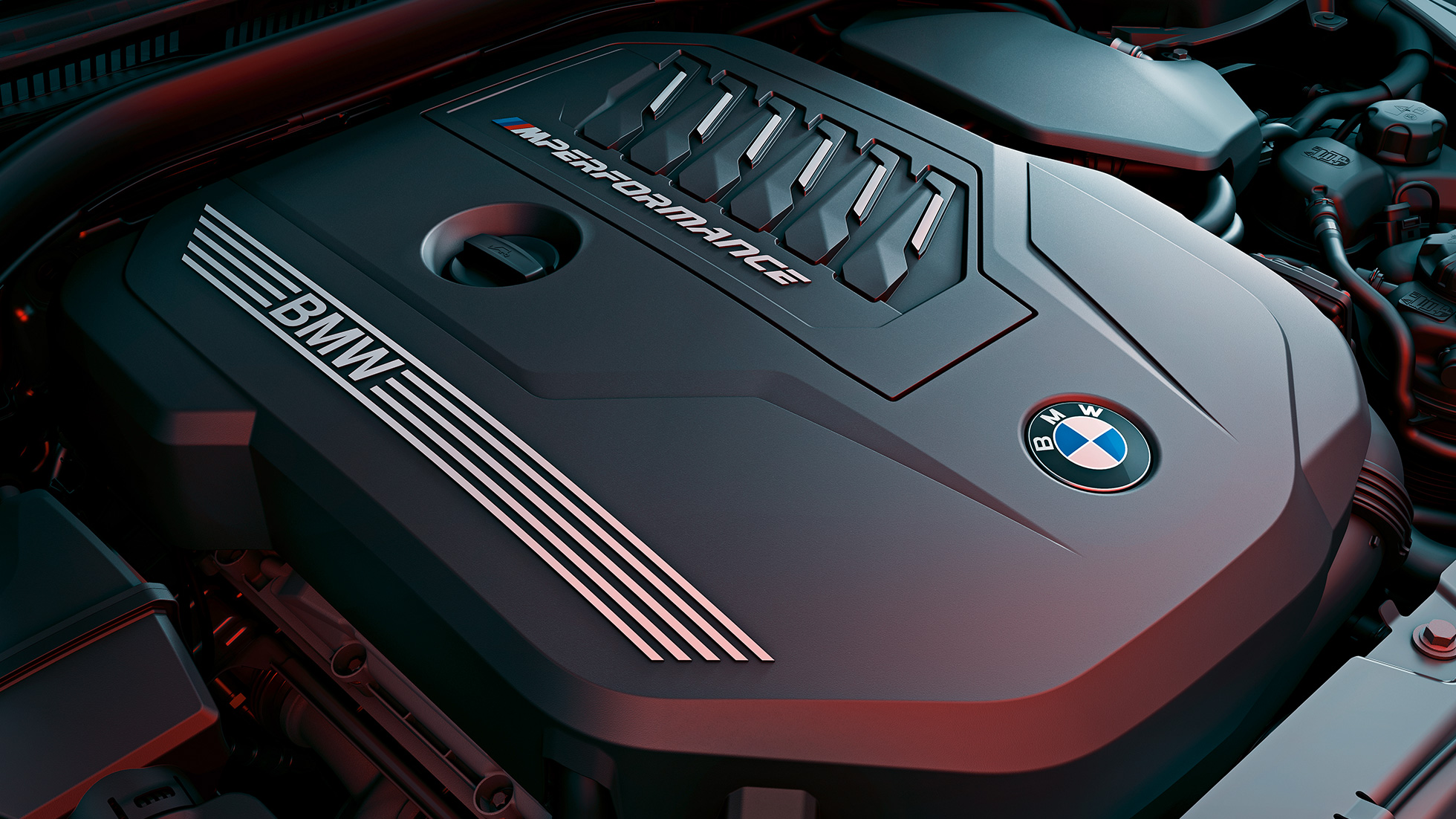 BMW M TwinPower Turbo benzinski motor BMW M440i xDrive Coupé G22 2020 BMW M TwinPower Turbo redni 6-cilindarski benzinski motor BMW M440i xDrive Coupé G22 2020 pogled izbliza