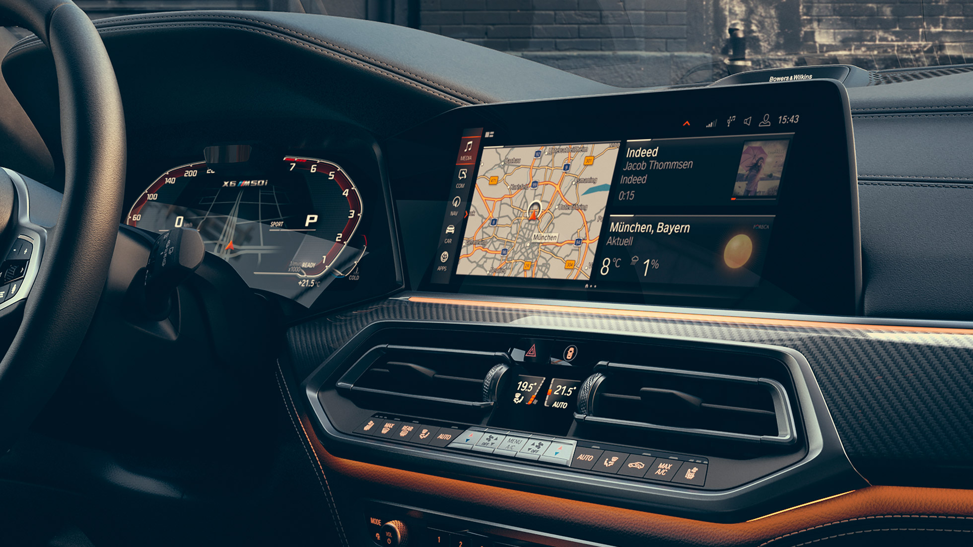 BMW X6 M50i, kokpit BMW X6 M50i, kokpit, orijentiran prema vozaču.