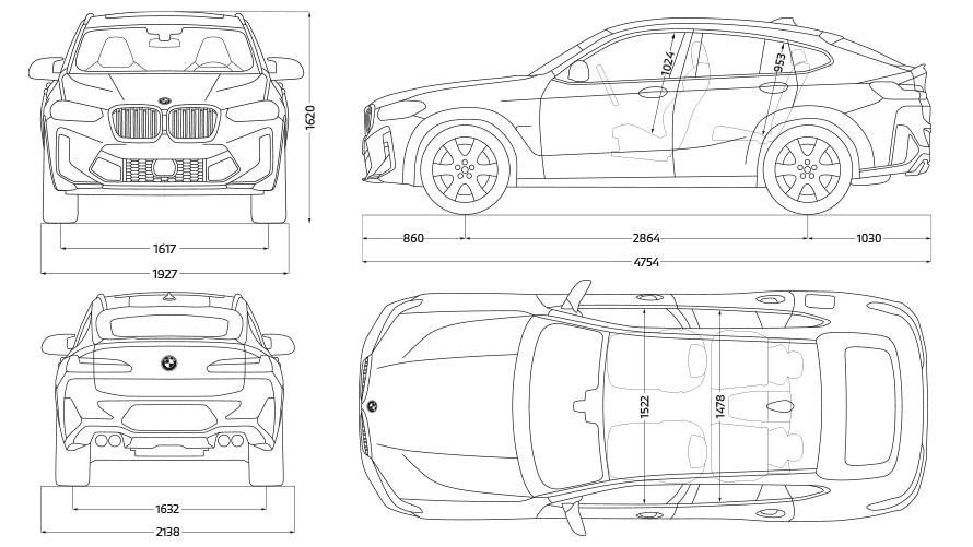 BMW X4 M Competition F98 LCI Facelift 2021 bočni pogled u mirovanju BMW X4 M Competition F98 LCI Facelift 2021 bočni pogled u mirovanju