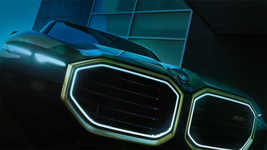 BMW XM G09 vanjština poklopac motora i rešetka bubrega