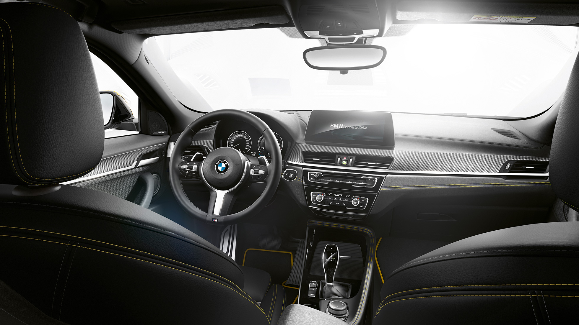 Kožni upravljač BMW-a X2 F39 Unutrašnjost s kožnim upravljačem BMW-a X2 2018 F39