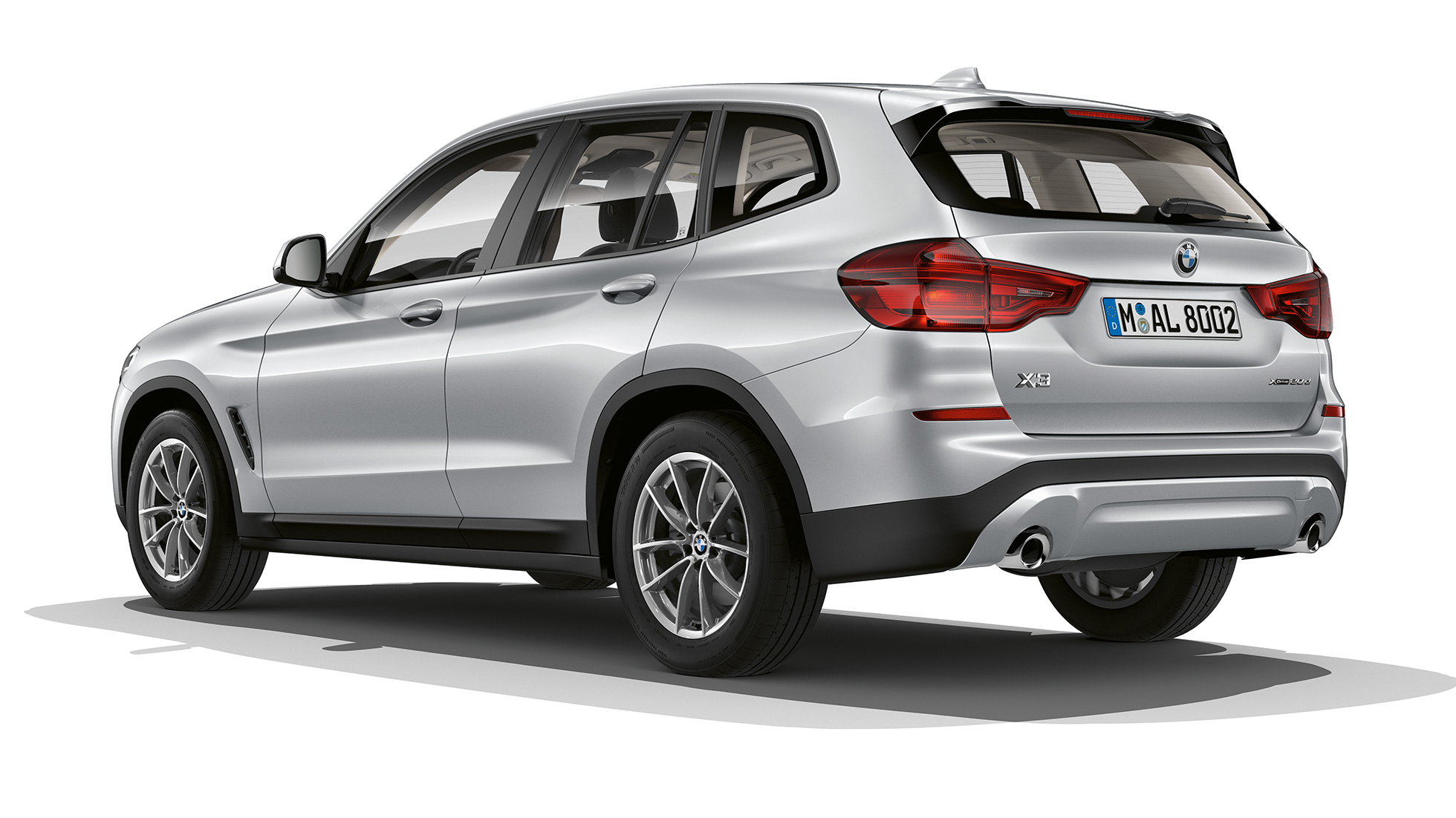 BMW X3, Osnovni model, tročetvrtinski prikaz stražnjeg kraja BMW X3, Osnovni model, tročetvrtinski prikaz stražnjeg kraja