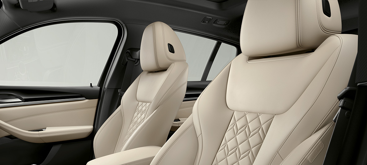 BMW Individual vrhunska koža ‘Merino’ ivory bijela BMW X4 BMW Individual vrhunska koža ‘Merino’ ivory bijela BMW X4 G02 2018 unutrašnjost
