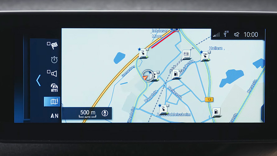 BMW plug-in hibrid navigacijski sustav BMW X5 G05 BMW plug-in hibrid navigacijski sustav krupni plan