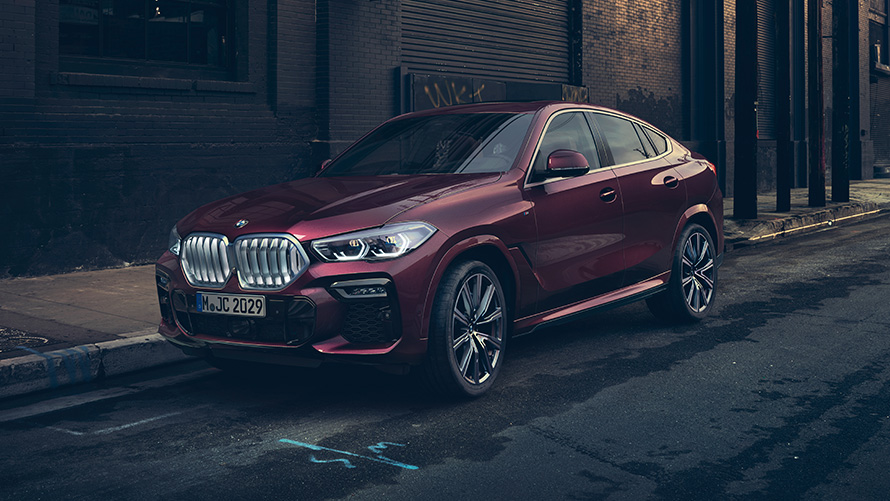 BMW X6 Individual G06 2019 Ametrine metalik tročetvrtinski pogled sprijeda