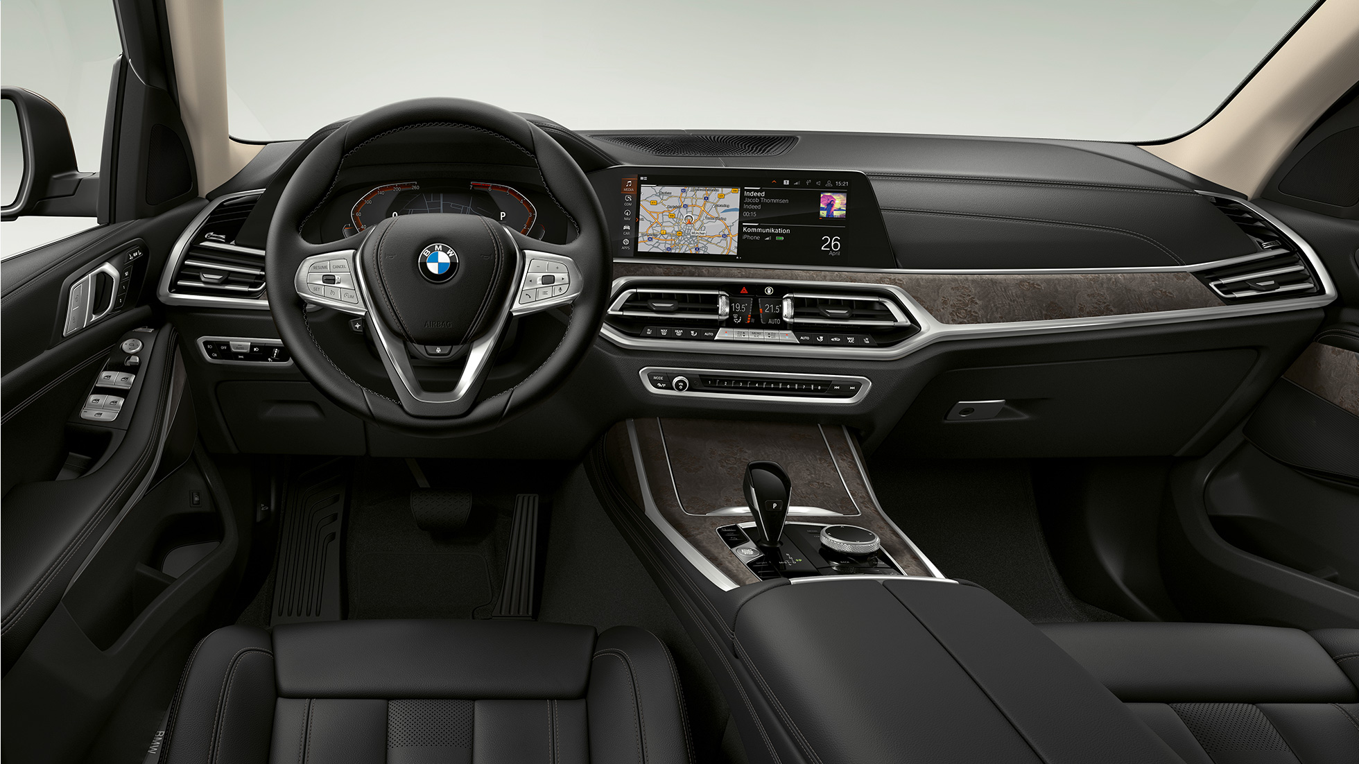 Kokpit BMW-a X7 Detaljan prednji prikaz kokpita vozača BMW-a X7