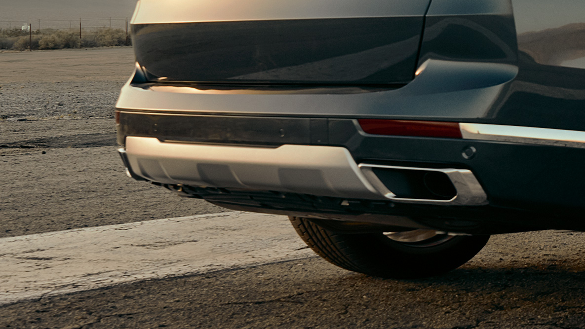 M sportski ispušni sustav Detaljan prikaz BMW-a X7 straga s fokusom na M sportski ispušni sustav