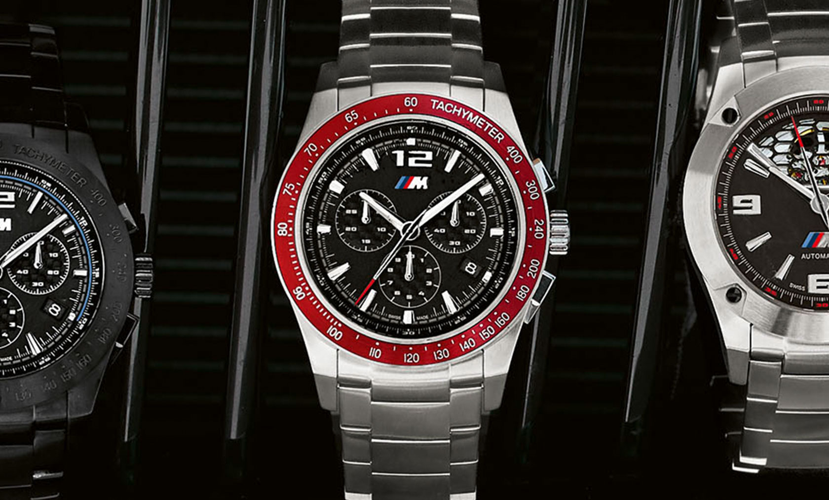 BMW M Chrono sat sa metalnim remenom. Ovo je slika proizvoda BMW M Chrono sata sa metalnim remenom.