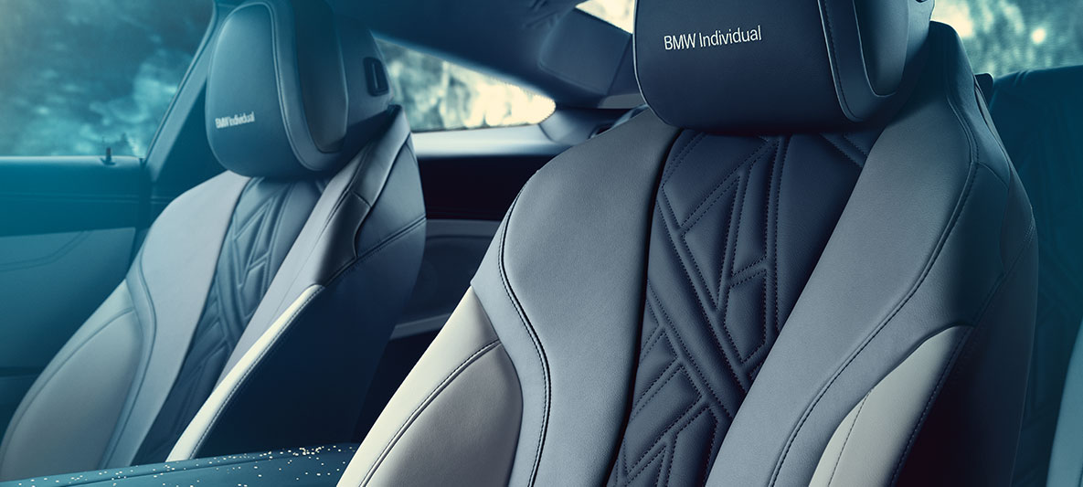 BMW Individual M850i NIGHT SKY, BMW Individual sportska sjedala Detaljan prikaz BMW Individual sportskih sjedala modela BMW Individual M850i NIGHT SKY