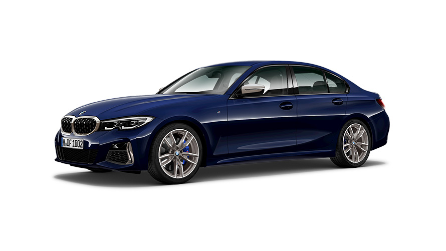 BMW M340i limuzina G20 2019 tročetvrtinski pogled s boka BMW M340i limuzina G20 2019 tročetvrtinski pogled s boka