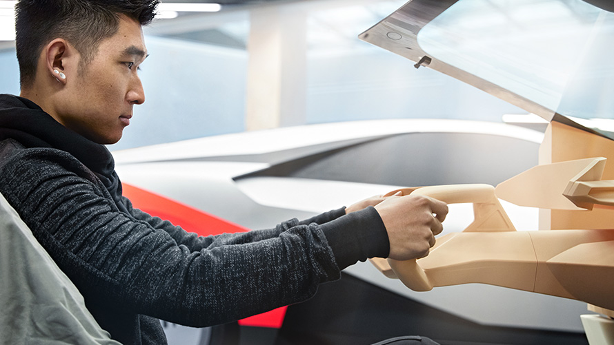 BMW Vision M NEXT, unutrašnjost BMW Vision M NEXT, razvoj, unutrašnjost, dizajn, Boost Pod