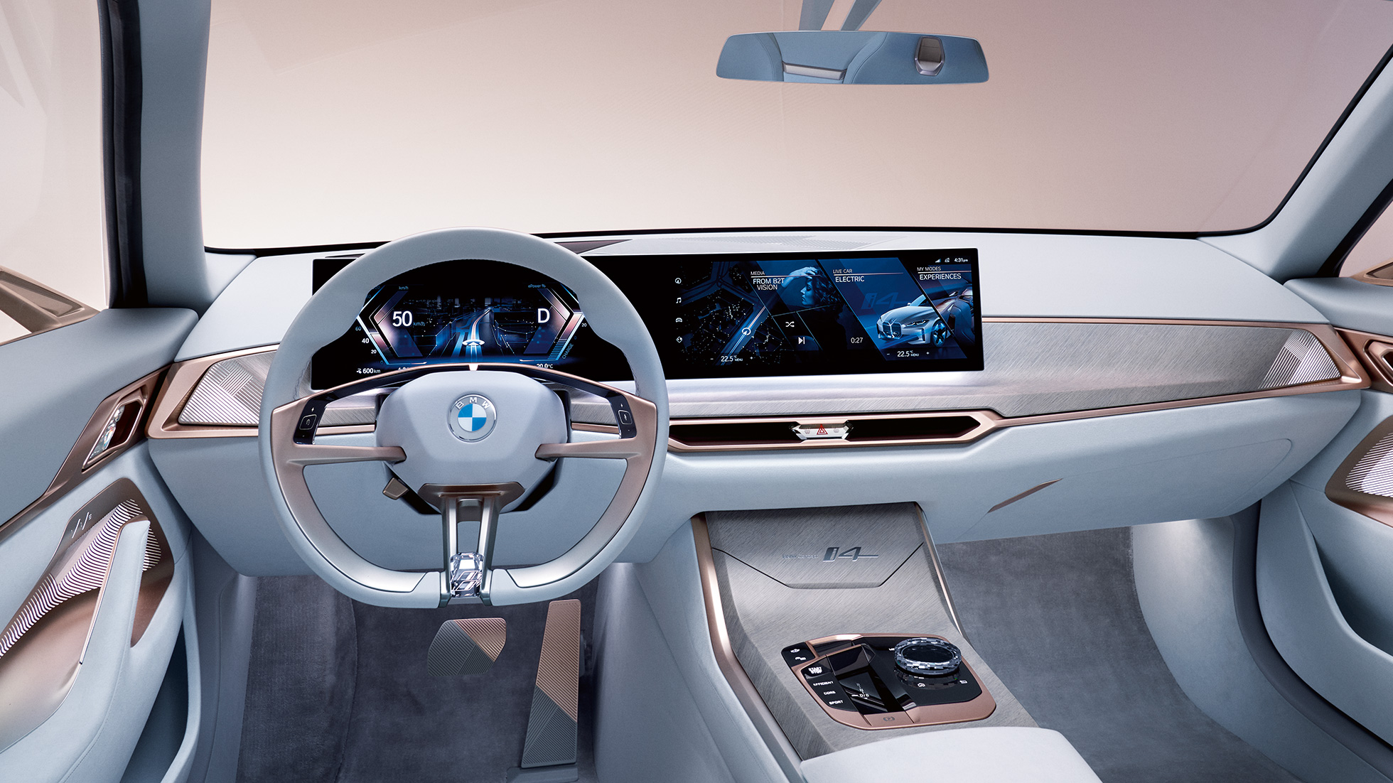 Unutrašnjost 1 BMW Concept i4 2020 G26 Unutrašnjost 1 BMW Concept i4 2020 G26 Električni automobil potpuno na struju BMW Gran Coupé